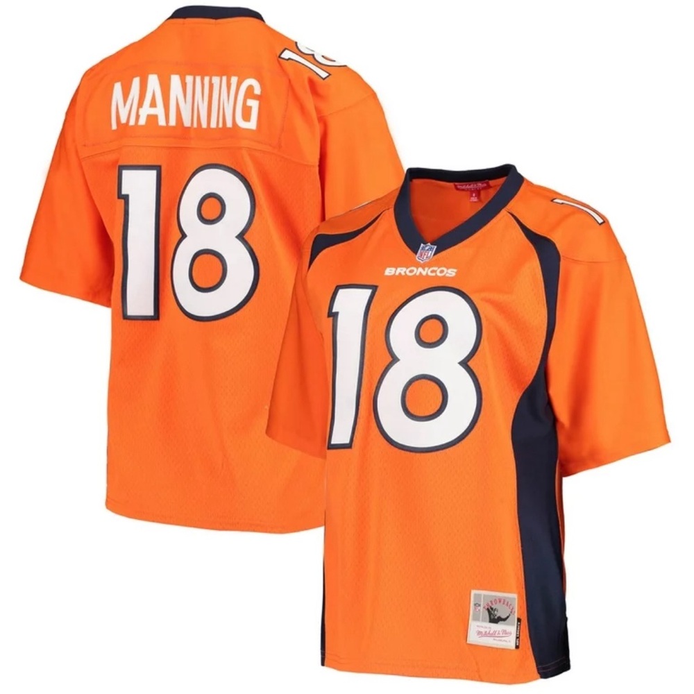 Peyton Manning Orange Denver Broncos Jersey. NIKE NFL number #18